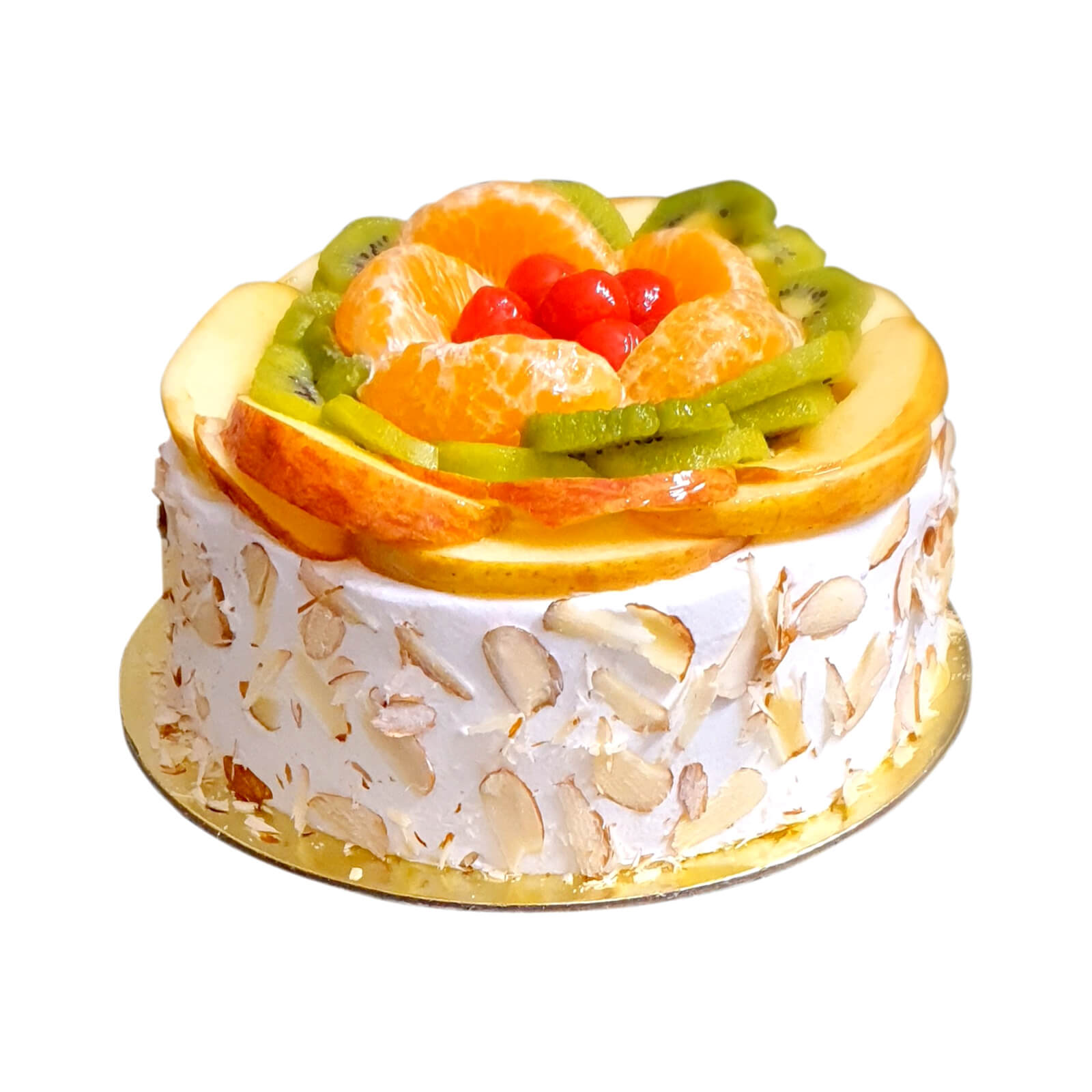 Mix Fruits: Kiwi Orange And Grape On Cream Cake, Happy Birth Day Cake..  Stock Photo, Picture and Royalty Free Image. Image 81362201.